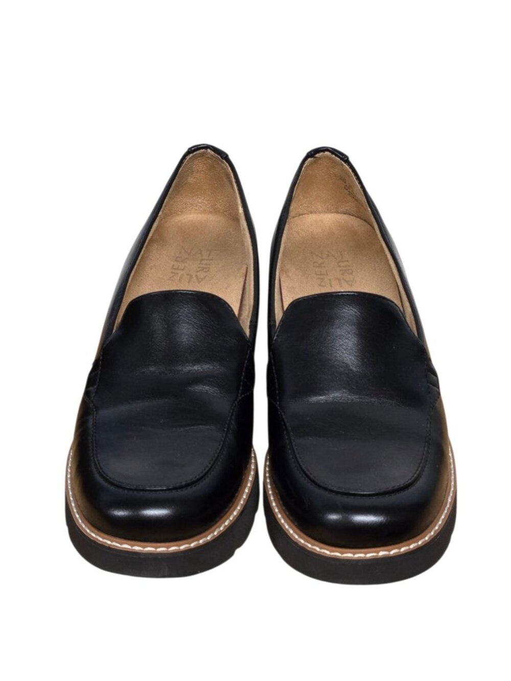 Naturalizer Black Leather Slip-On Loafers - Picture 5 of 8